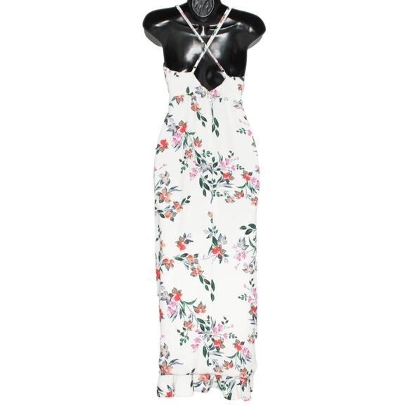 TJD The Jetset Diaries Dress Wrap Boho Feminine Romantic Floral White XS LC - Picture 5 of 5